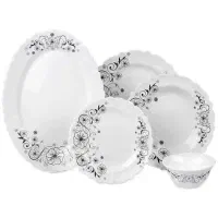 سرویس آرکوپال ۲۵ پارچه گل مشکی