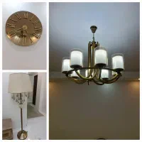 ساعت لوستر و اباژو کاملا تمیز و نو