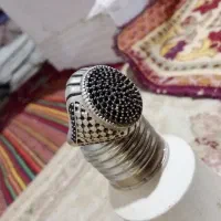 انگشتر نقره بسیارزیبابانگین های برلیان