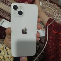 آیفون ۱۳نرمال رنگ سفید حافظه ۱۲۸ سلامت باتری ۸۸