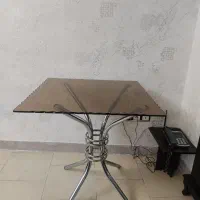 میز شیشه ای نهارخوری صبحانه خوری ۴نفره