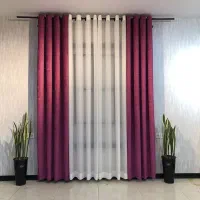 پرده پذیرای پانچ آماده ترکیب مخمل واسلپ سیم دوزی|پرده، رانر، رومیزی|اسلامشهر, شهرک سالور|دیوار