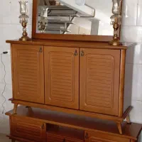 ست بینظیر آینه کنسول و میز تلویزیون وکیوم و چوب