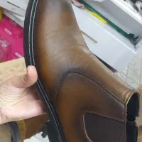 کفش چرم مردانه نیم بوت چرم طبیعی  مردانه