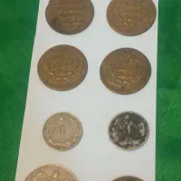 سکه برنجی محمدرسول الله وسکه یک ریالی قدیمی