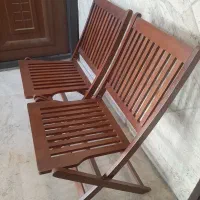 صندلی تاشو وارداتی مالزی پلاکدار ۲ عدد انتیک|صندلی و نیمکت|تهران, صادقیه|دیوار