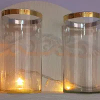 شیشه تراریوم لب‌طلایی