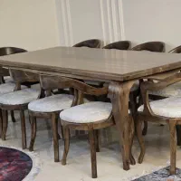 میز روستیک ناهارخوری چوب گردو تولیدی