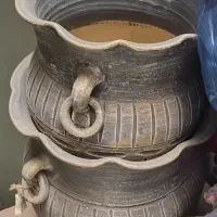 گلدان سفالی پتینه|صنایع دستی و سایر لوازم تزئینی|قم, بکایی|دیوار