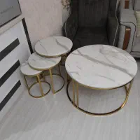 جلو مبلی فلزی طلایی