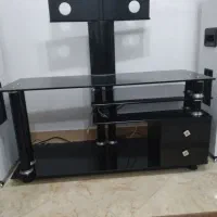 میز  تلویزیون  شیشه  ای  مدل  انتیک  سالم