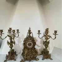 شمعدان وساعت تمام برنز