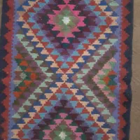 گلیم  دست باف|گلیم، جاجیم، گبه|رشت, ساغری سازان|دیوار