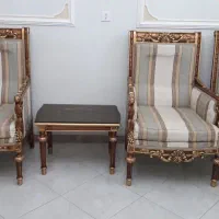 مبلمان استیل ۹ نفره همراه میز ناهار خوری ۸نفره|مبلمان خانگی و میز عسلی|تهران, تاکسیرانی|دیوار