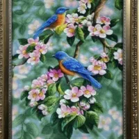 تابلو دست بافت ابریشم 25