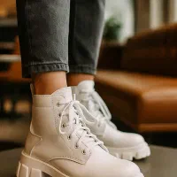 نیم بوت زنانه سفید مدل Roxana ویژه