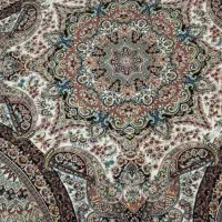 ۲ جفت قالیچه گرد دستبافت گونه  نو ۱/5 در ۱/5