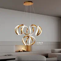 لوستر مدرن با ریموت کنترل و اپ موبایل و ۴حالت نوری|لوستر و چراغ آویز|اردبیل, |دیوار