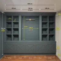 دکور دیوار تلویزیون،کتابخانه،شلف دیواری|کتابخانه، شلف، قفسههای دیواری|تهران, الهیه|دیوار