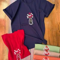 تیشرت گلدوزی قواره‌دار