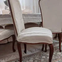 میز نهار خوری ۸ نفره به همراه روکش صندلی پارچه ای|میز و صندلی غذاخوری|تهران, شهرک پرواز|دیوار