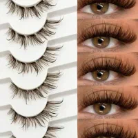 مژه قهوه ای مدل خیس سفارشی