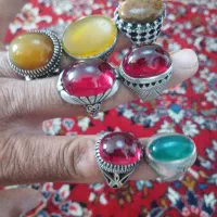 یاقوت عقیق شرف شمس در شجر  رکاب نقره
