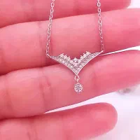 گردنبند نقره تک نگین