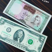 اسکناس فول بانکی پهلوی و دلار