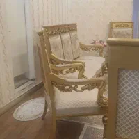 مبل استیل چوب گردو طلایی|مبلمان خانگی و میز عسلی|تهران, عباس‌آباد|دیوار