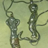2پلاک عتیقه نقره 1سنگ چشم ببر درشت اصلی