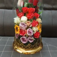 گل مصنوعی شیشه ای بزرگ|گل مصنوعی|قم, نیروگاه|دیوار