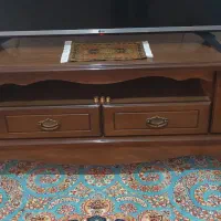 میز زیر تلویزیون چوب گردو با ضمانت