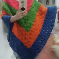 شنل دخترانه قلاب بافی