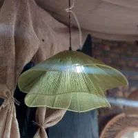 لوستر حصیری مکرومه کنفی رافیا|لوستر و چراغ آویز|مشهد, آزادشهر|دیوار