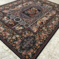 فرش ورساچه مدوسا ریزماهی طلاکوب وینیج و...