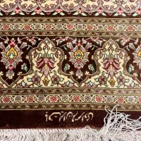فرش دست بافت تمام ابریشم قم