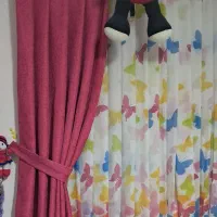 پرده اتاق خواب همراه با میل پرده  ۵۰۰ تومان|پرده، رانر، رومیزی|خمام, |دیوار