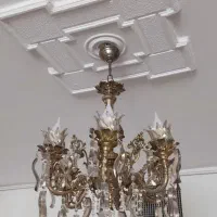 لوستر برنجی ۶ شاخه نو ۲ عدد