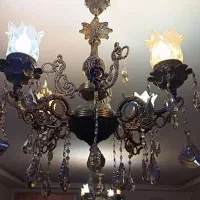 دوتا پنکه استیل ودوتا لوستر همه عطیقه