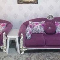 یک دست مبل هفت نفره+سه عسلی+جلو مبلی+میز تلویزیون|مبلمان خانگی و میز عسلی|تهران, خانی آباد نو شمالی|دیوار