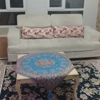 فروش مبل هفت نفره با سه عدد میز عسلی|مبلمان خانگی و میز عسلی|قزوین, |دیوار