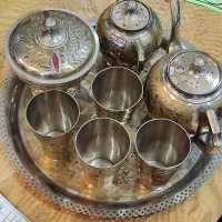 ست کامل برنجی قدیمی آک مهردار|صنایع دستی و سایر لوازم تزئینی|جهرم, |دیوار