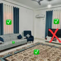 فروش فرش ۱۲ متری و مبل ۷ نفره و پرده ها