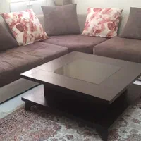 مبل ۷ نفره ال ۹ عدد کوسن ، میز جلو مبلی و ۴ گل میز|مبلمان خانگی و میز عسلی|شیراز, شهرک مخابرات|دیوار