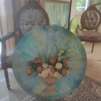 بوم زمینه پتینه گل برجسته