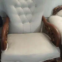 مبل کلاسیک هفت نفره منبت کاری چوب راش