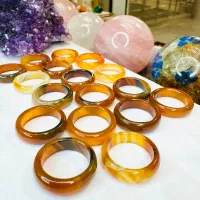 حلقه انگشتر عقیق اصل معدنی شرف الشمس حک ۱۹ فروردین