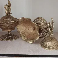 قندان برنز اصل قدیمی تزئینی دکوری|صنایع دستی و سایر لوازم تزئینی|قم, بنیاد|دیوار