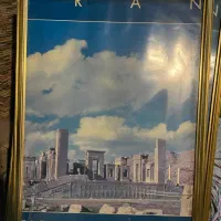 تابلو فریم آلومینیومی و یک تابلو خطاطی دست قدیمی